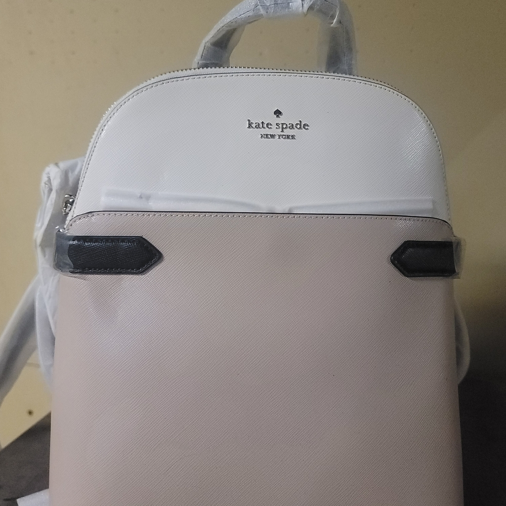 Kate Spade White and Pink Backpack